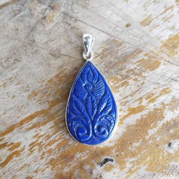 Silver_&_Blue_Sterling_Silver_925_Premium_&_Elegant_Boho_Pendant_For_Girls_&_Women
