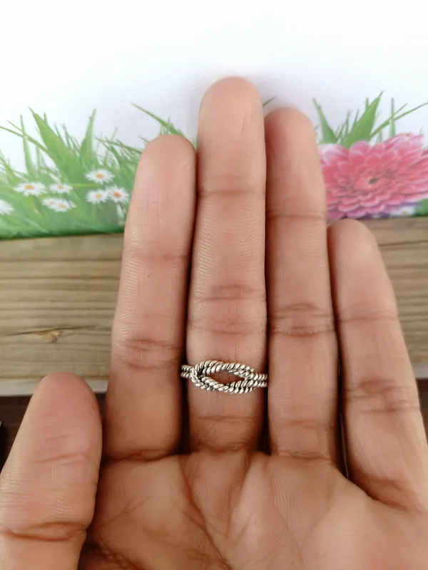 Silver_&_Silver_Sterling_Silver_925_Premium_&_Elegant_Boho_Ring_For_Girls_&_Women