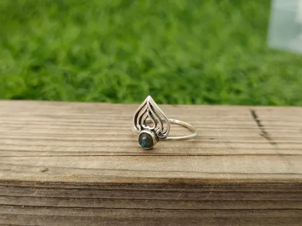Silver_&_Grey_With_Blue_Sterling_Silver_925_Premium_&_Elegant_Boho_Ring_For_Girls_&_Women