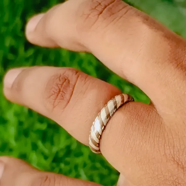 Silver_&_Silver_&_Copper_Band_Sterling_Silver_925_Premium_&_Elegant_Boho_Ring_For_Girls_&_Women