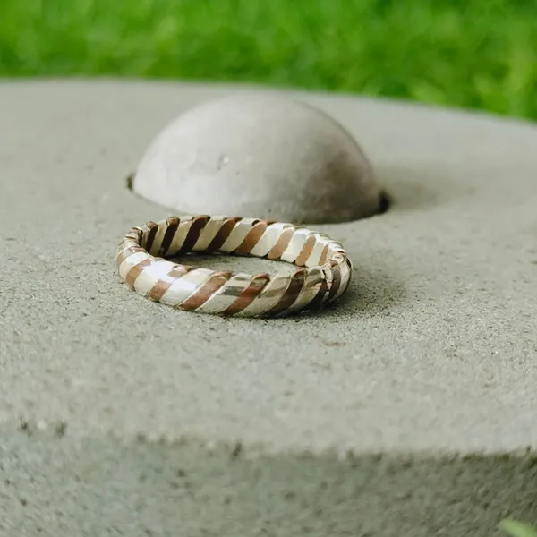 Silver_&_Silver_&_Copper_Band_Sterling_Silver_925_Premium_&_Elegant_Boho_Ring_For_Girls_&_Women
