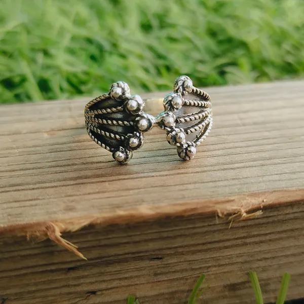Silver_&_Silver_Sterling_Silver_925_Premium_&_Elegant_Boho_Ring_For_Girls_&_Women