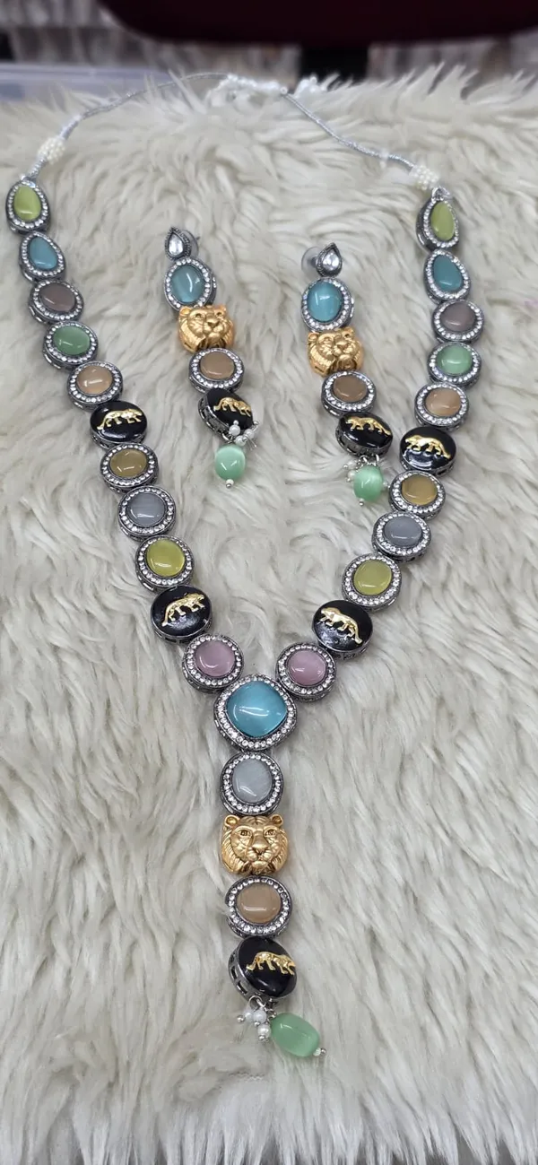 Multicolor_&_Golden_Brass_Premium_&_Elegant_Traditional_Multi_Monalisa_Stones_Necklace_For_Women_&_Girls