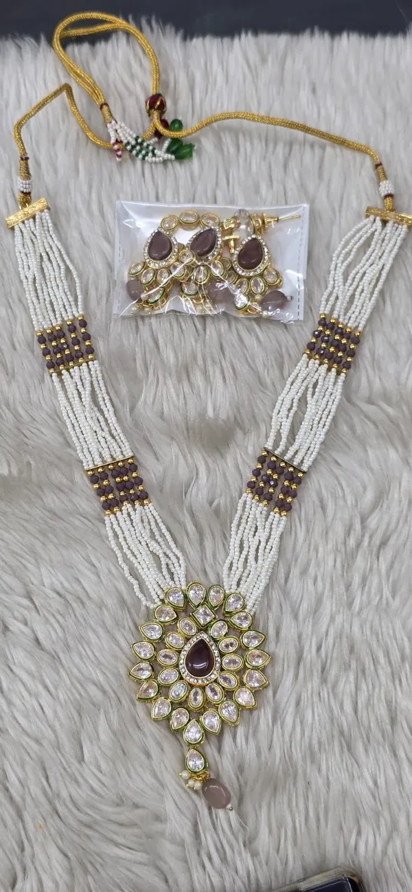Multicolor_&_Golden_Brass_Premium_&_Elegant_Traditional_Kundan_Necklace_For_Women_&_Girls