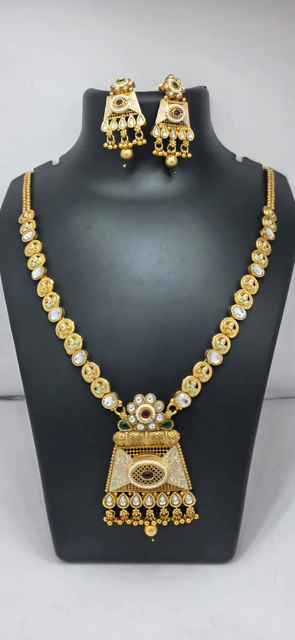 Multicolor_&_Golden_Brass_Premium_&_Elegant_Traditional_Rajwadi_Long_Necklace_For_Women_&_Girls