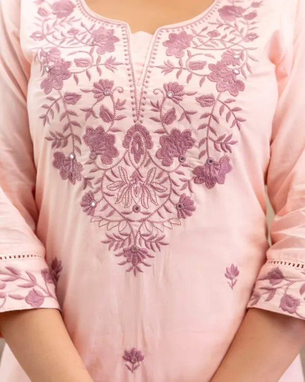 Pink_Khadi_Felx_Cotton_Intricate_Embroidery_Work_Kurta_Pant_&_Dupatta_For_Women_&_Girls