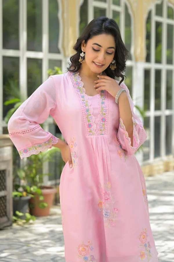 Pink_Pure_Cotton_Embroidered_Kurta_&_Pant_For_Women