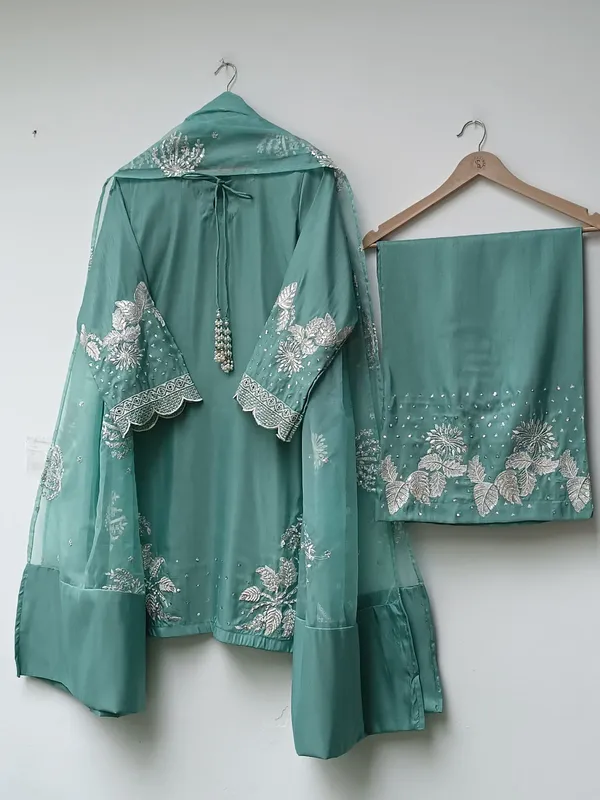 Pastel_Teal_Crepe_Intricate_Sequin_Embroidery_Kurta_&_Palazzo_For_Women