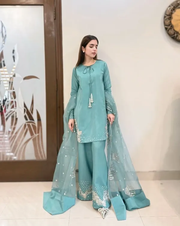 Pastel_Teal_Crepe_Intricate_Sequin_Embroidery_Kurta_&_Palazzo_For_Women