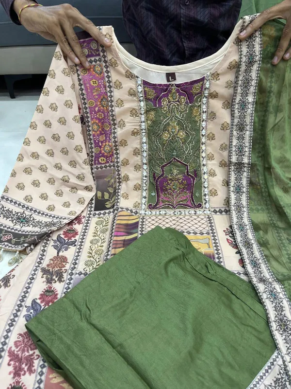 Brown_Chinnon_With_Cotton_Lining_Anarkali_Kurti_Set_For_Women_&_Girls