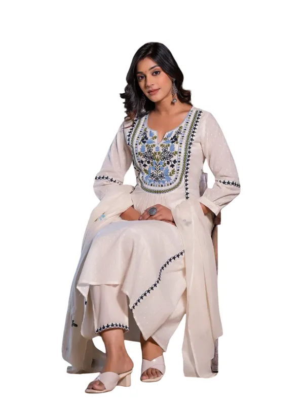 White_Aline_Cotton_Suit