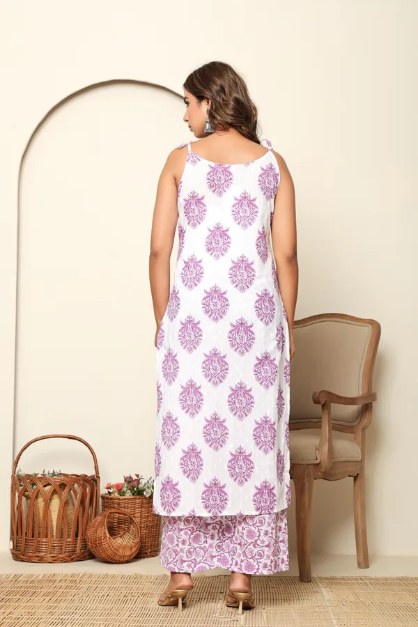 Purple_Designer_Cotton_Cut_Sleeves_Kurti_Set