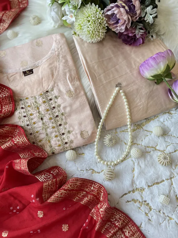 White_Cotton_Dye_Gold_Print_Kurta_Pant_&_Dupatta_For_Women