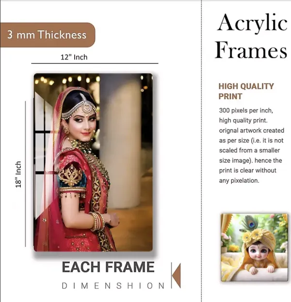 Multicolor_Acrylic_Wall_Photo_Frame_12*18_inch