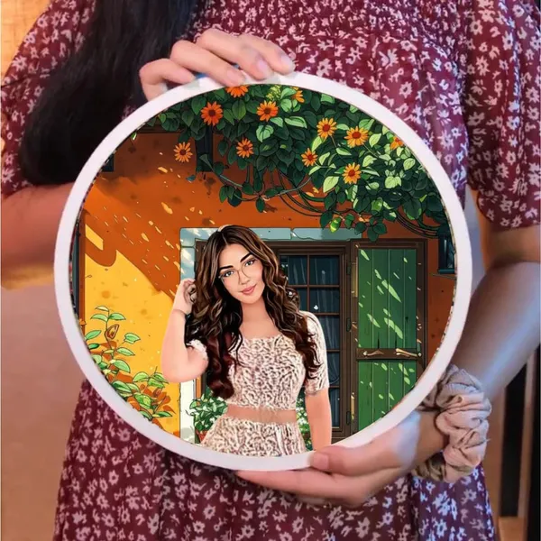 Multicolor_Guaranteed_Safe_Checkout_Payment_Methods_Personalized_Wooden_Painting_Frame_-_Floral_Courtyard_Design