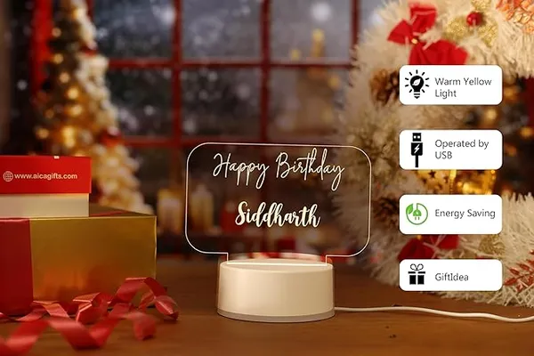 White_Personalized_Acrylic_Happy_Birthday_Name_Led_Usb_Lamp_|_Customized_Birthday_Decoration_Items_|_Best_Gifts_For_Friends_Girls_Boys_Men_Women_Woman_Man_|_Usb_Night_Table_Lights