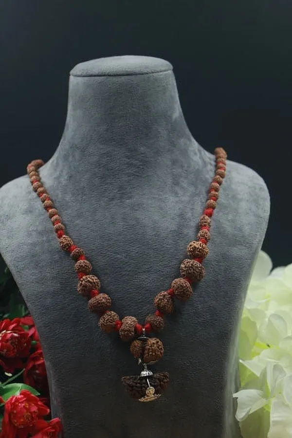 Original_1_To_14_Mukhi_Combination_Mukhi_Rudraksha_Mala_Brass_Plated_Brass_Chain