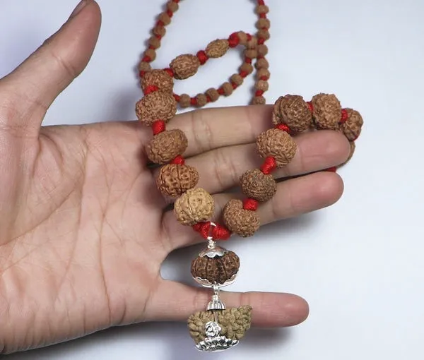 Original_1_To_14_Mukhi_Combination_Mukhi_Rudraksha_Mala_Brass_Plated_Brass_Chain