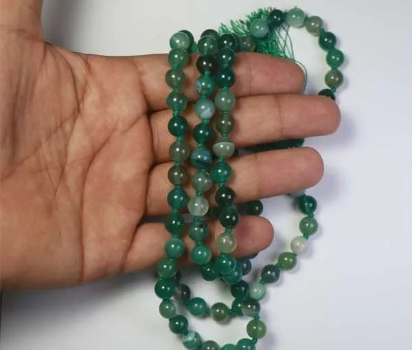 Green_Spiritual_Green_Agate_Stone_Mala_108_Beads_Brass_Plated_B