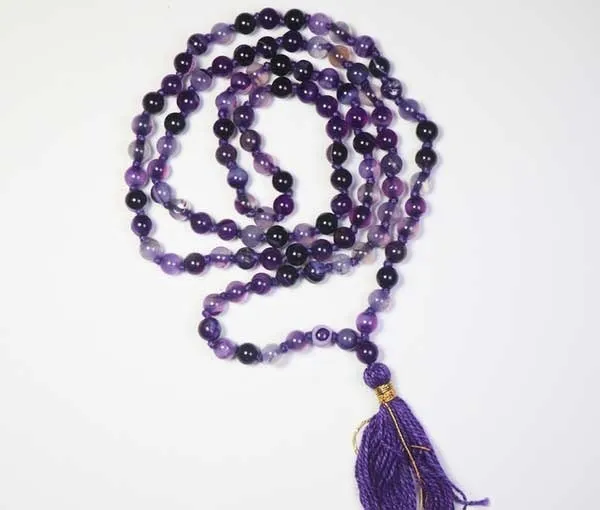 Green_Spiritual_Purple_Agate_Stone_Mala_Brass_Plated_Brass_Chain
