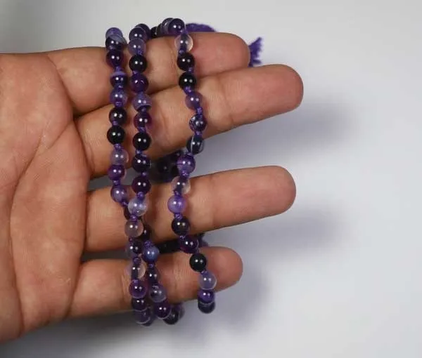 Green_Spiritual_Purple_Agate_Stone_Mala_Brass_Plated_Brass_Chain