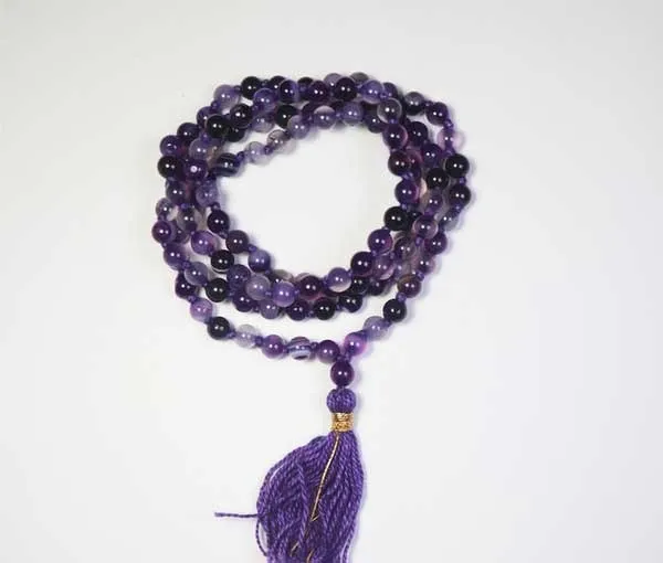 Green_Spiritual_Purple_Agate_Stone_Mala_Brass_Plated_Brass_Chain