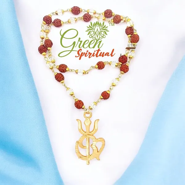Om_Trishul_Locket_Rudraksha_Crystel_Mala_Sacred_Symbol_Of_Power_Protection_Gold_Plated_Plated_Wood_Chain