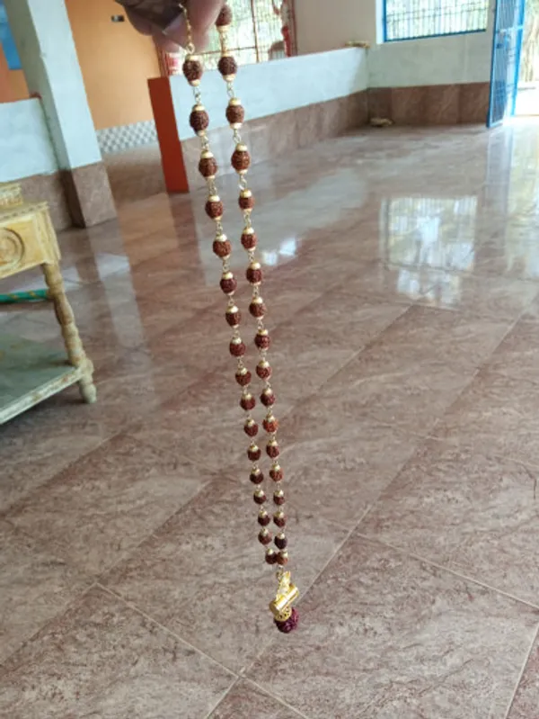 Damru_Locket_With_Rudraksha_Crystel_Mala_Sacred_Symbol_Of_Power_Protection_Gold_Plated_Plated_Wood_Chain