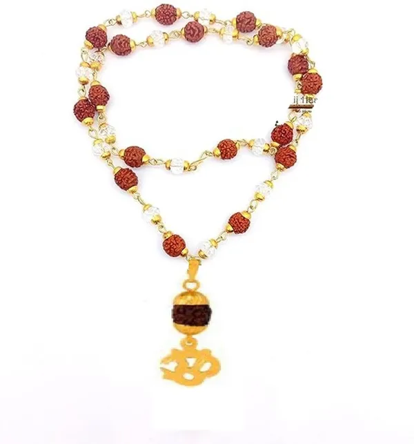 Om_Locket_With_Rudraksha_Crystel_Mala_Sacred_Symbol_Of_Power_Protection_Gold_Plated_Plated_Wood_Chain