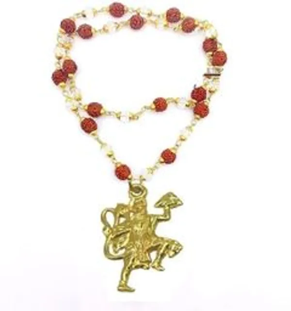 Hanuman_Locket_With_Rudraksha_Crystel_Mala_Sacred_Symbol_Of_Power_Protection_Gold_Plated_Plated_Wood_Chain