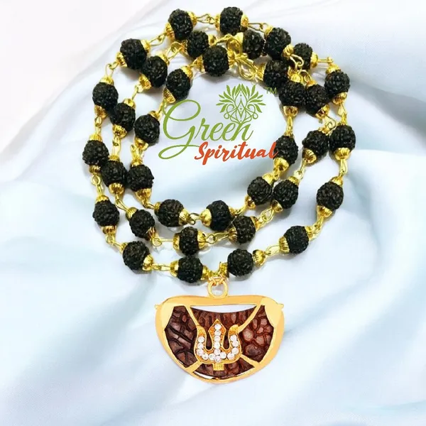 Ek_Mukhi_Trishul_Locket_With_Puchmukhi_Rudraksha_Mala_8mm_36beads_Gold_Plated_Plated_Wood_Chain