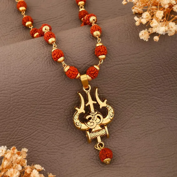 Divine_Gold_Plated_Rudraksh_Mala_With_Trishul_Pendant_Gold_Plated_Plated_Metal_Rudraksha_Chain
