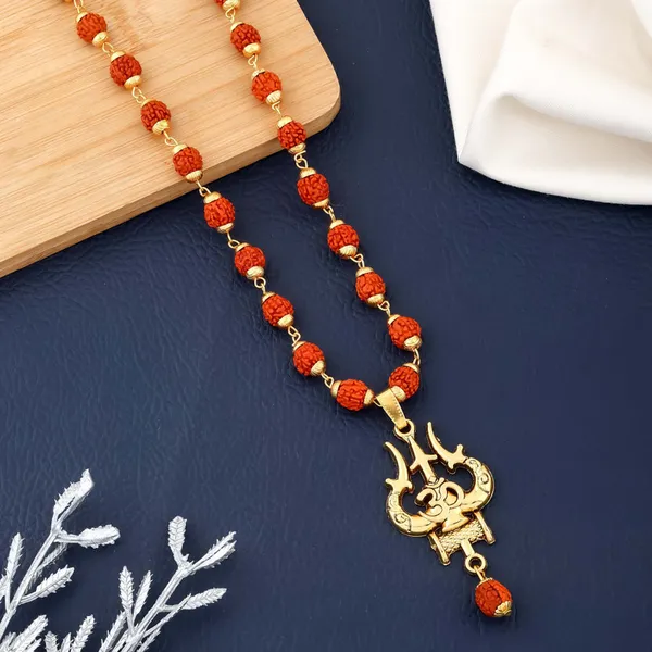 Divine_Gold_Plated_Rudraksh_Mala_With_Trishul_Pendant_Gold_Plated_Plated_Metal_Rudraksha_Chain