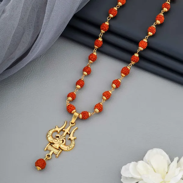 Divine_Gold_Plated_Rudraksh_Mala_With_Trishul_Pendant_Gold_Plated_Plated_Metal_Rudraksha_Chain