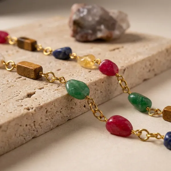 Genuine_Navratna_Mala_9_Gems_Mix_Beads_In_Metal_Chain_Stone_Brass_Plated_Brass_Chain