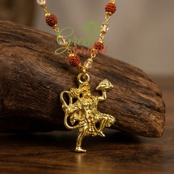 Hanuman_Locket_With_Rudraksha_Crystel_Mala_Sacred_Symbol_Of_Power_Protection_Gold_Plated_Plated_Wood_Chain