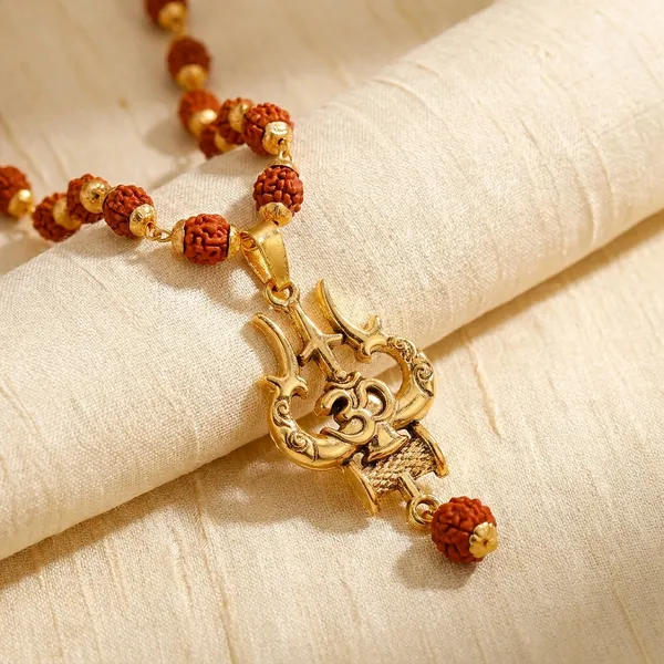 Divine_Gold_Plated_Rudraksh_Mala_With_Trishul_Pendant_Gold_Plated_Plated_Metal_Rudraksha_Chain