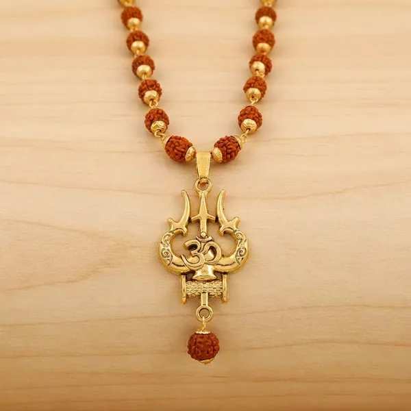 Divine_Gold_Plated_Rudraksh_Mala_With_Trishul_Pendant_Gold_Plated_Plated_Metal_Rudraksha_Chain