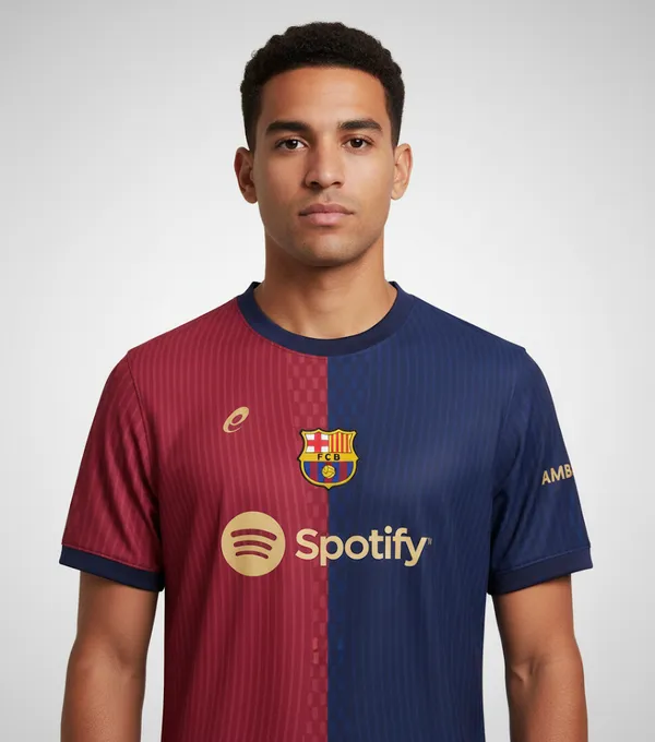 F.C._Barcelona_24/25_Printed_Round_Neck_Maroon-Blue_Pedri_Home_Jersey