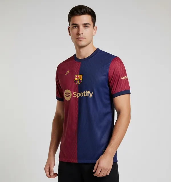 F.C._Barcelona_24/25_Printed_Round_Neck_Maroon-Blue_Pedri_Home_Jersey