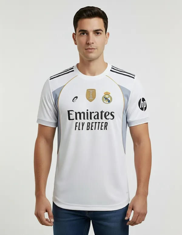 Real_Madrid_25/26_Printed_Round_Neck_Ronaldo_Home_Jersey