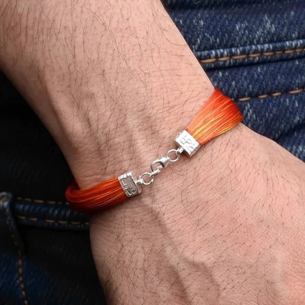 Silver_Classic_Orange_Moli__Silver_Bracelet_one_pice