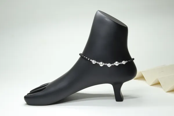 Black_&_Silver_Premium_Quality_Beads_Chain_Anklet_Daily_Wear