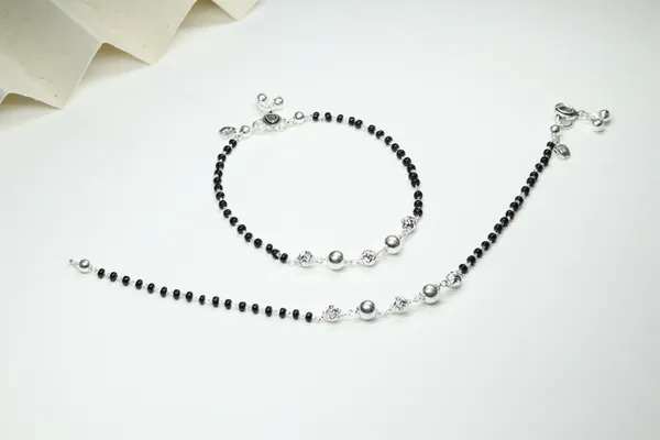 Black_&_Silver_Premium_Quality_Beads_Chain_Anklet_Daily_Wear