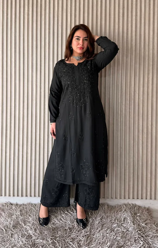 Black_Rayon_Chikankari_Mukesh_Plazo_Set_For_Women