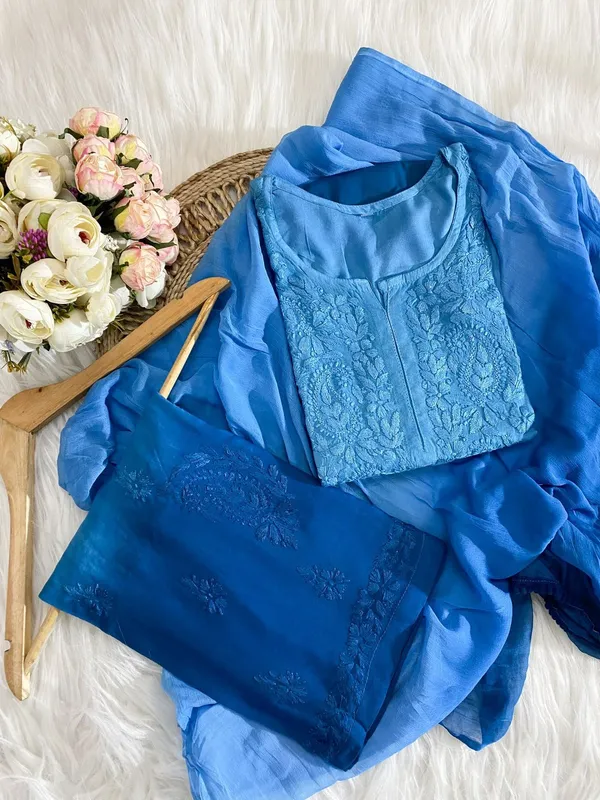 Blue_Rayon_Lucknowi_Chikan_Palazzo_Set_Dupatta_For_Women