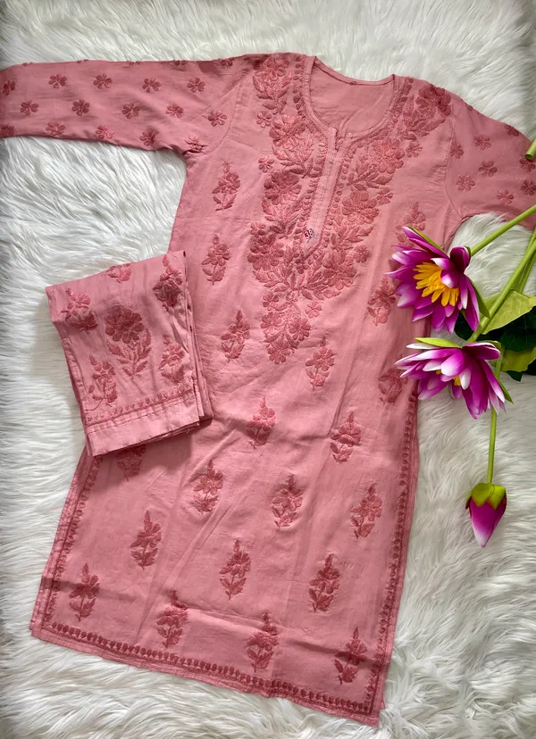 Rosewood_Chanderi_Chikankari_Dye_Pant_Set_For_Women