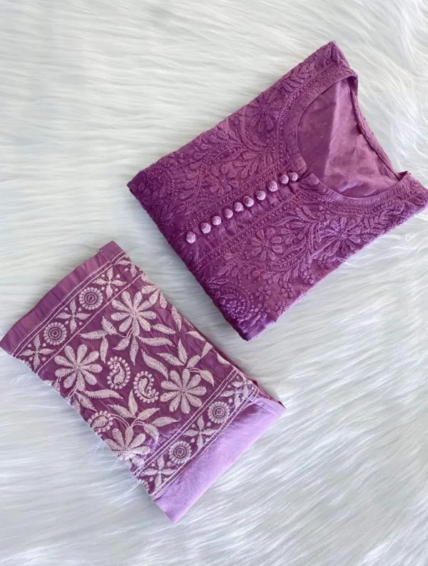 Cotton_Chikan_Kari_Wine_Dobby_Pant_Set_For_Women