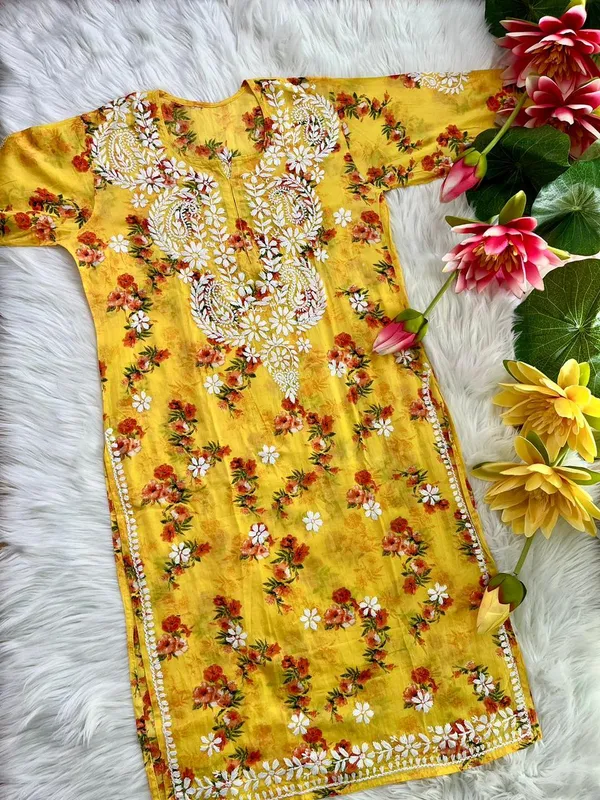 Yellow_Mulmul_Chikankari_Palazzo_Set_For_Women