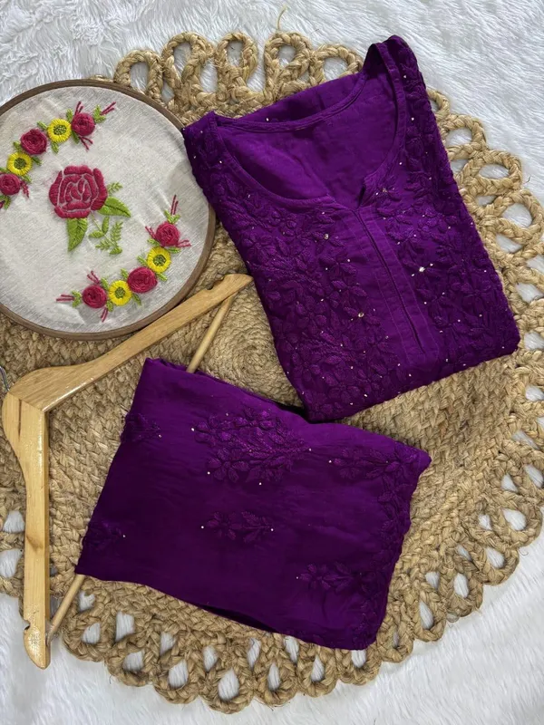 Wine_Rayon_Chikankari_Mukesh_Work_Palazzo_Set_For_Women